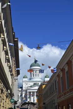 Tuomiokirkko Cathedral, view of street, Helsinki
